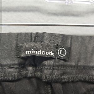 Mindcode Black Daux Leather Pull On Pants, Black, Size L